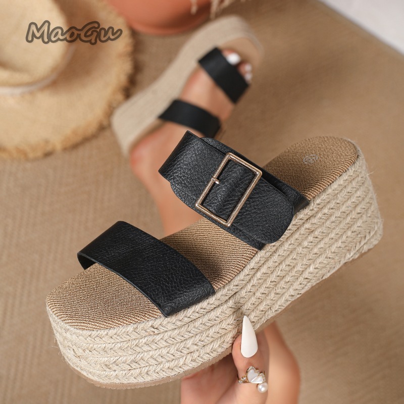 Sandales compensées à platefor - Wedge Espadrille Women avis et prix