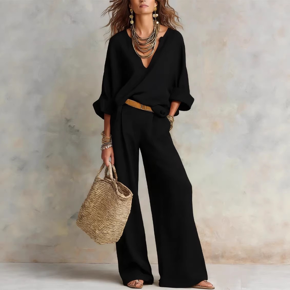 Ensemble décontracté vintage p - Linen Pant Wide avis et prix