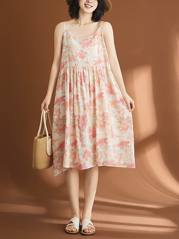 Robe décontractée en coton et  - Linen Dress Wrap avis et prix
