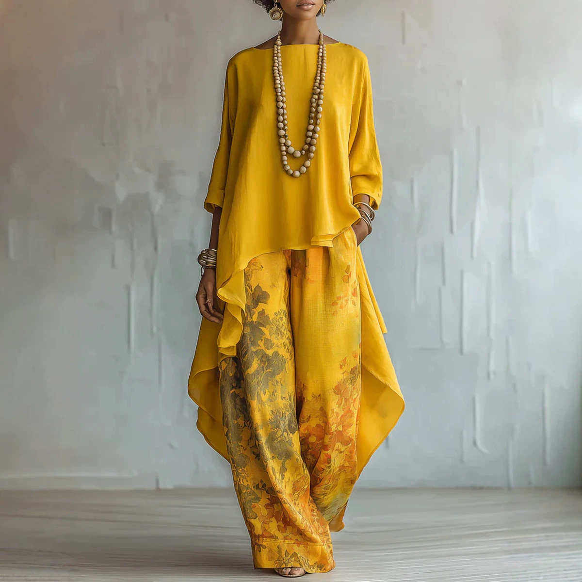 Ensemble de tenue en lin 2 piè - Linen Pant Wide avis et prix