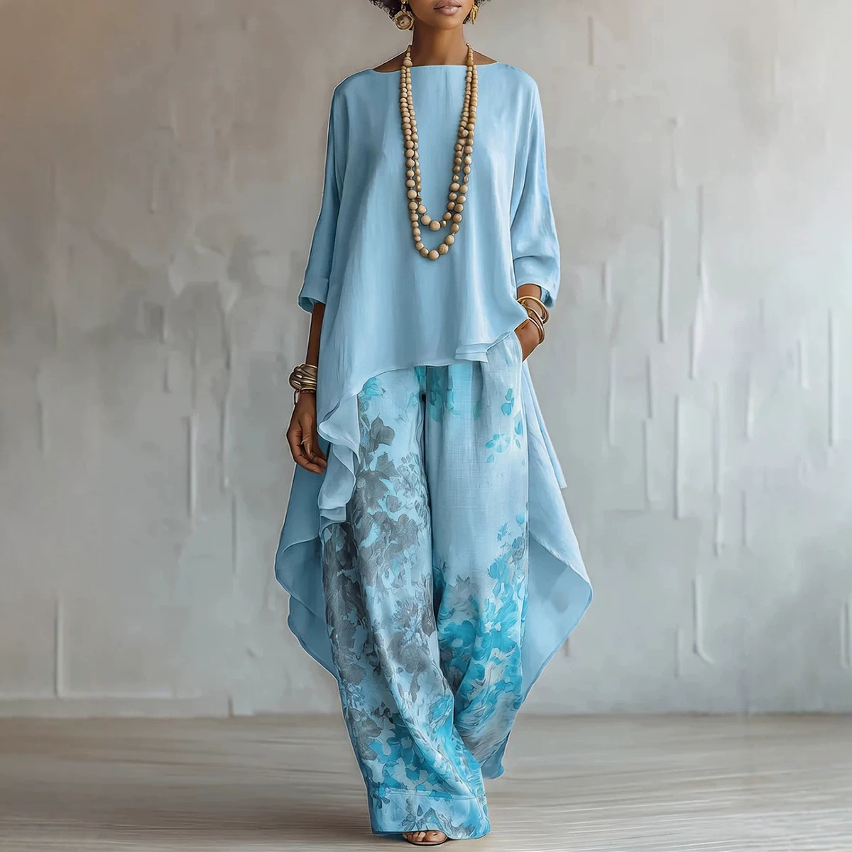 Ensemble de tenue en lin 2 piè - Linen Pant Wide avis et prix