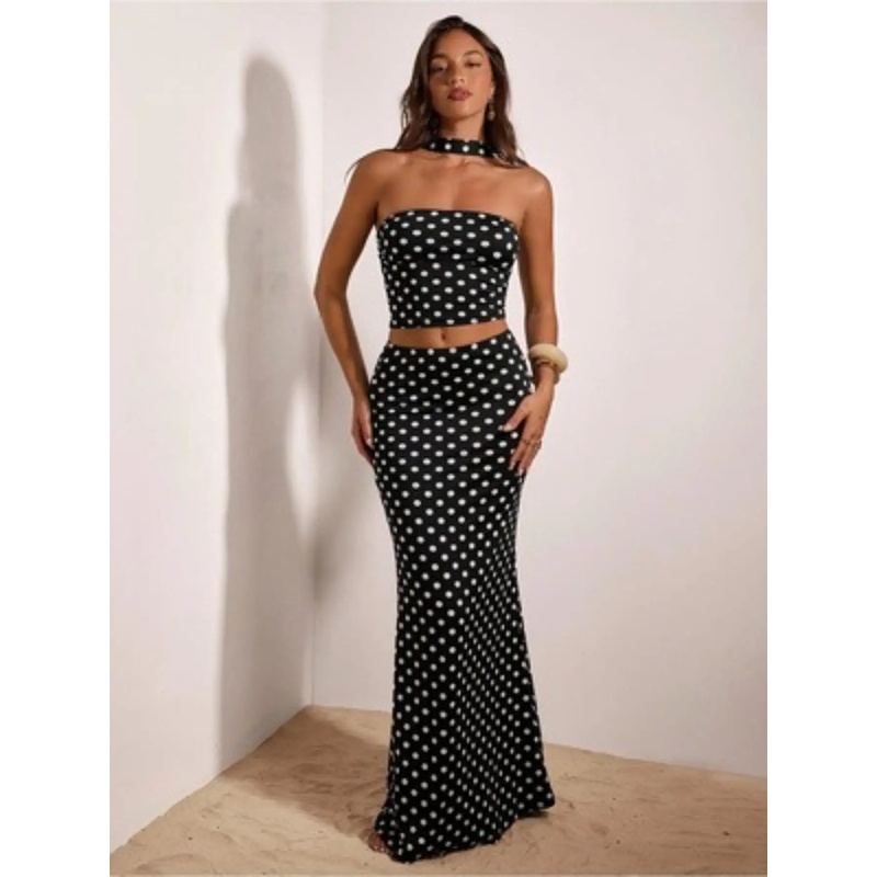 Ensemble haut court et jupe qu - Crop Top Crochet avis et prix