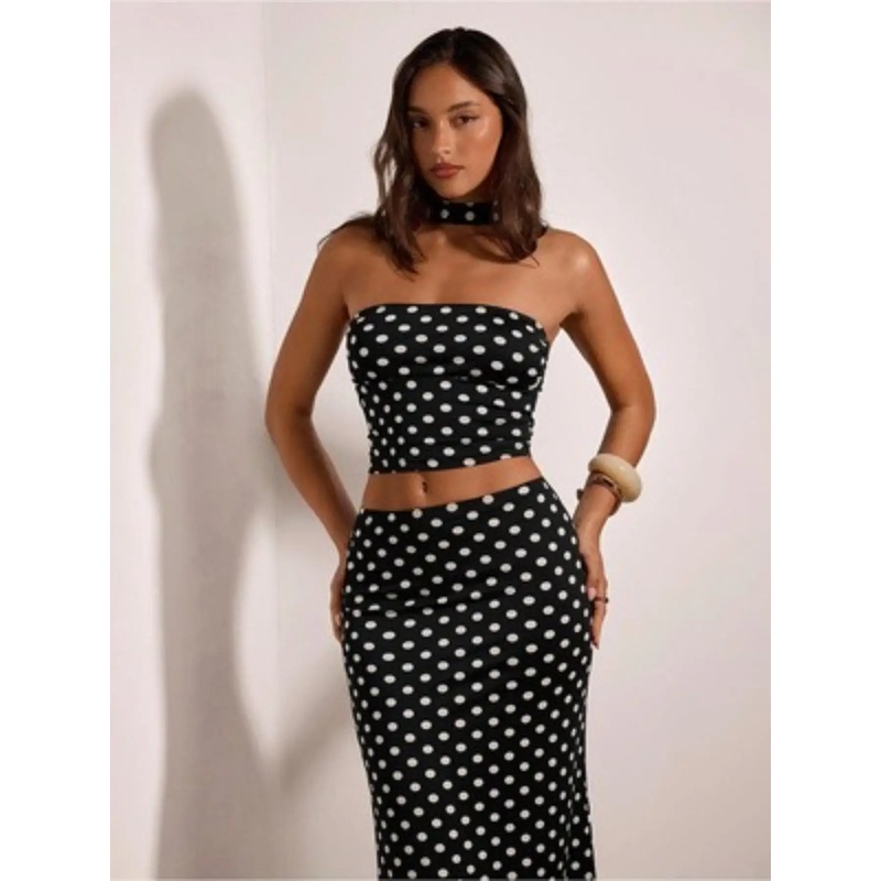 Ensemble haut court et jupe qu - Crop Top Crochet avis et prix