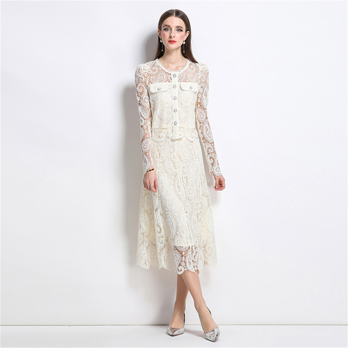 Ensemble deux pièces en dentel - Midi Skirt Floral avis et prix