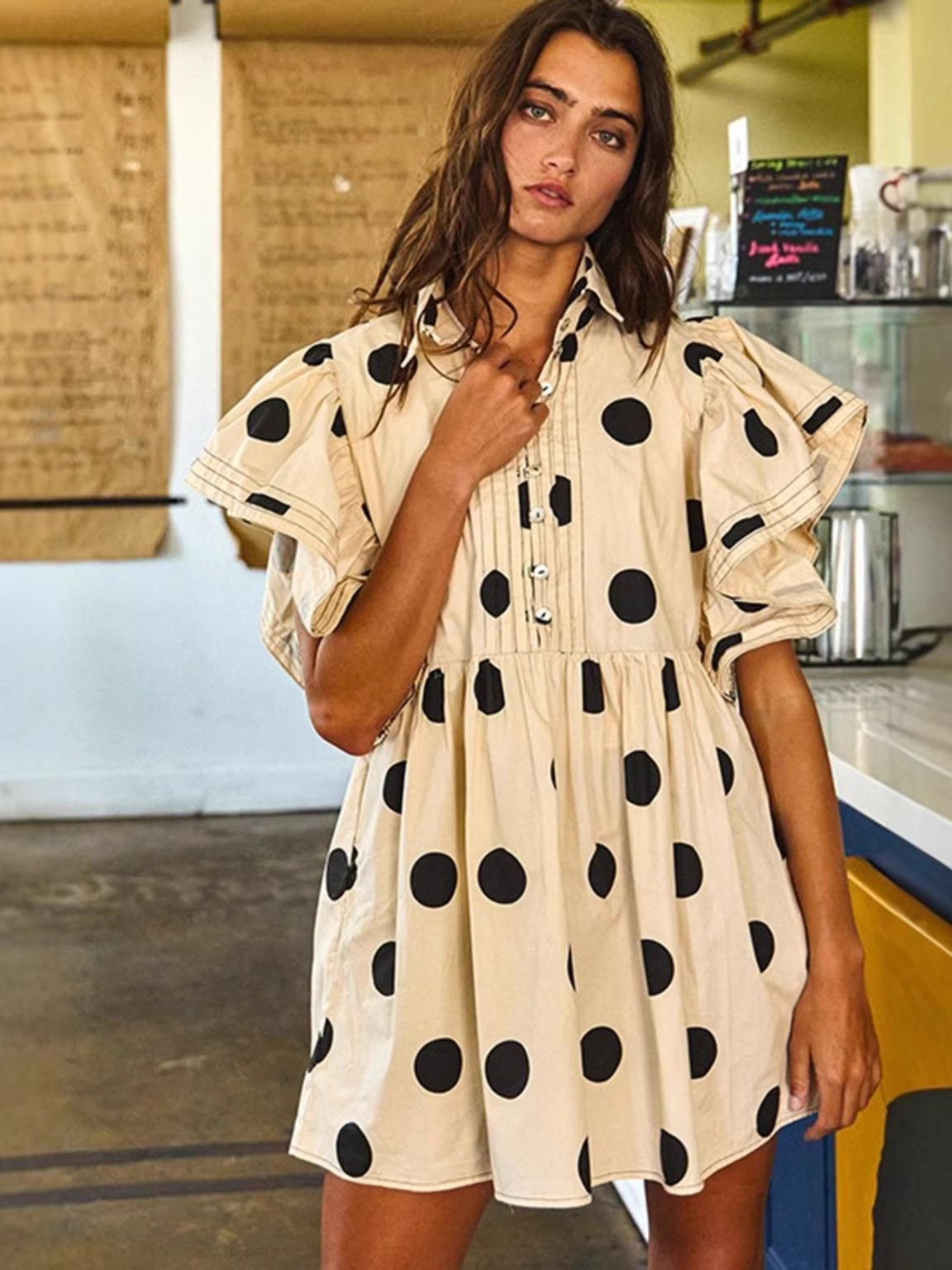 Chemisier plissé élégant à poi - Blouse Off Shoulder avis et prix
