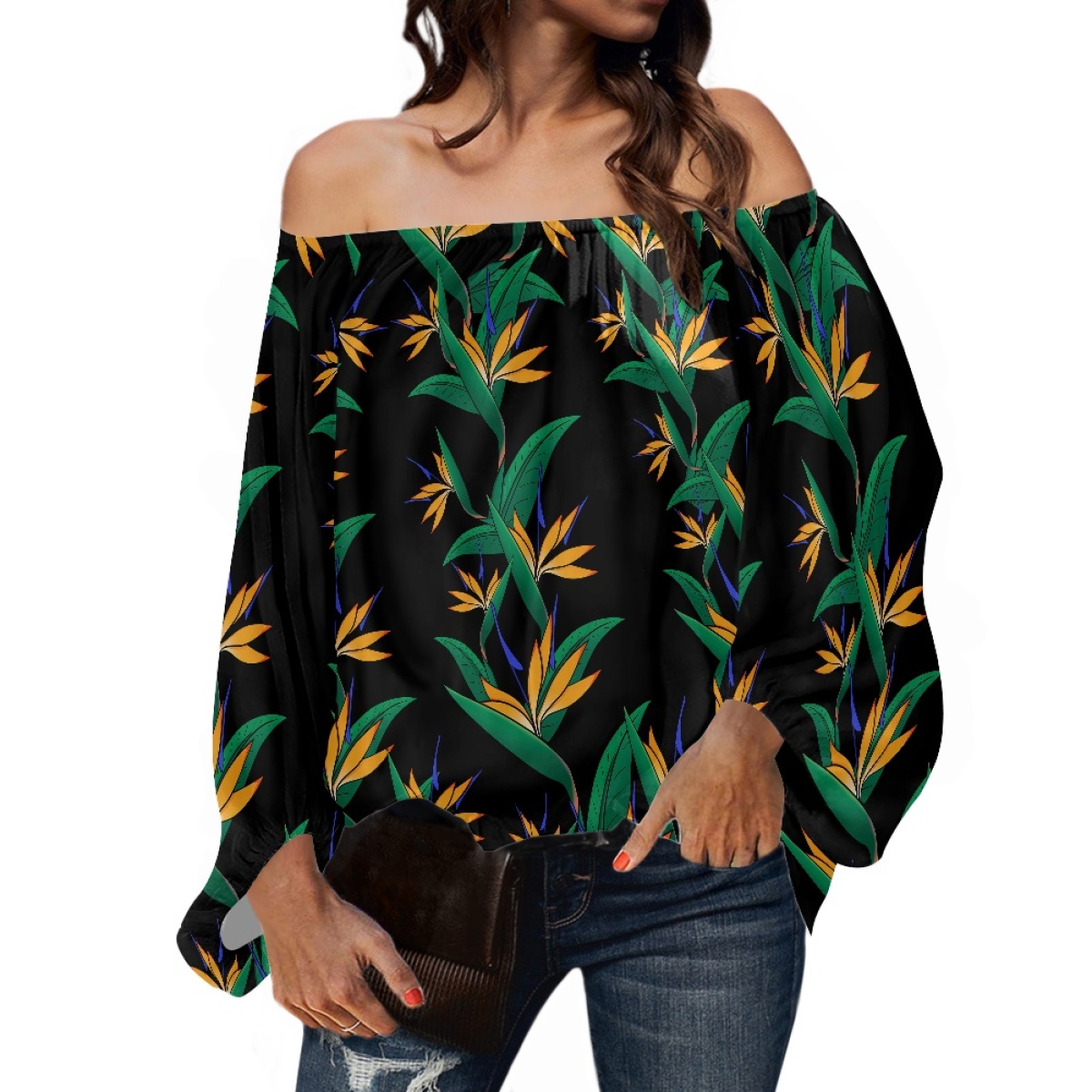 Vêtements tribaux polynésiens, - Blouse Off Shoulder avis et prix