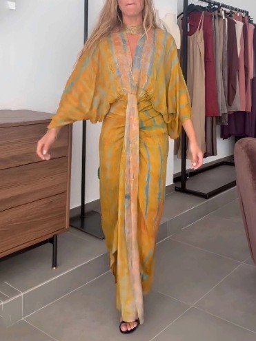 Robe d'été pour femme en lin,  - Linen Dress Wrap avis et prix