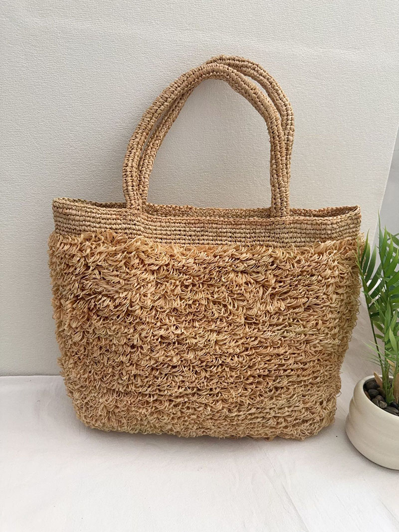 Sac de luxe en paille de raphi - Crochet Bag Raffia avis et prix