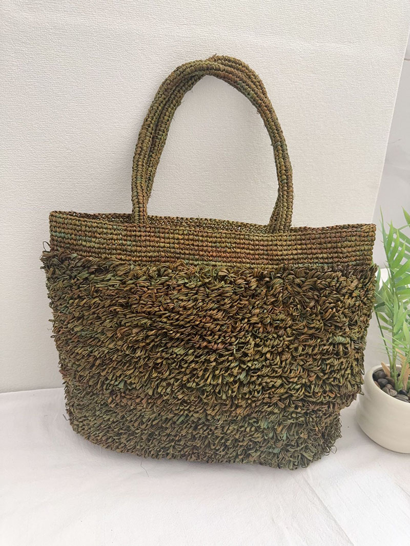 Sac de luxe en paille de raphi - Crochet Bag Raffia avis et prix
