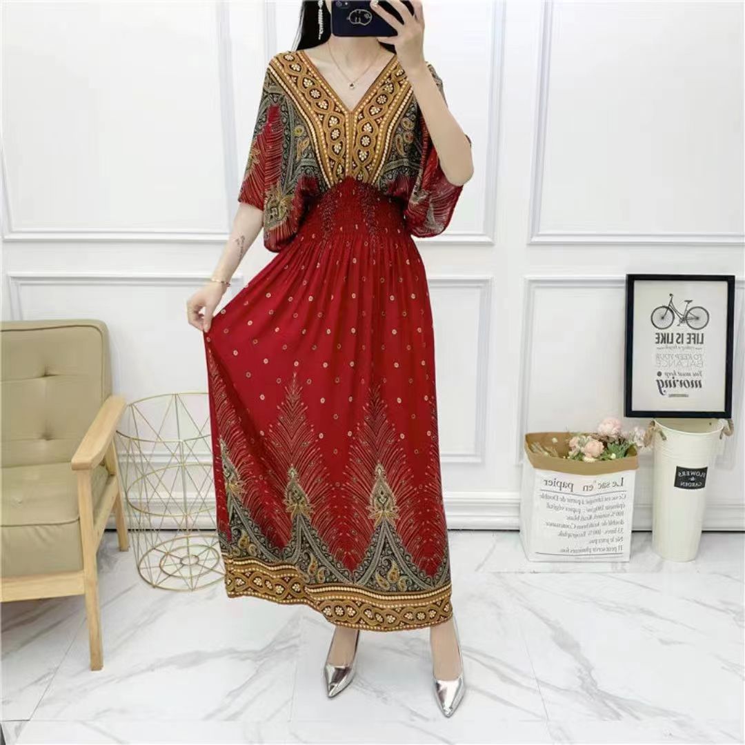 Robe mi-longue style bohémien, - Midi Skirt Floral avis et prix