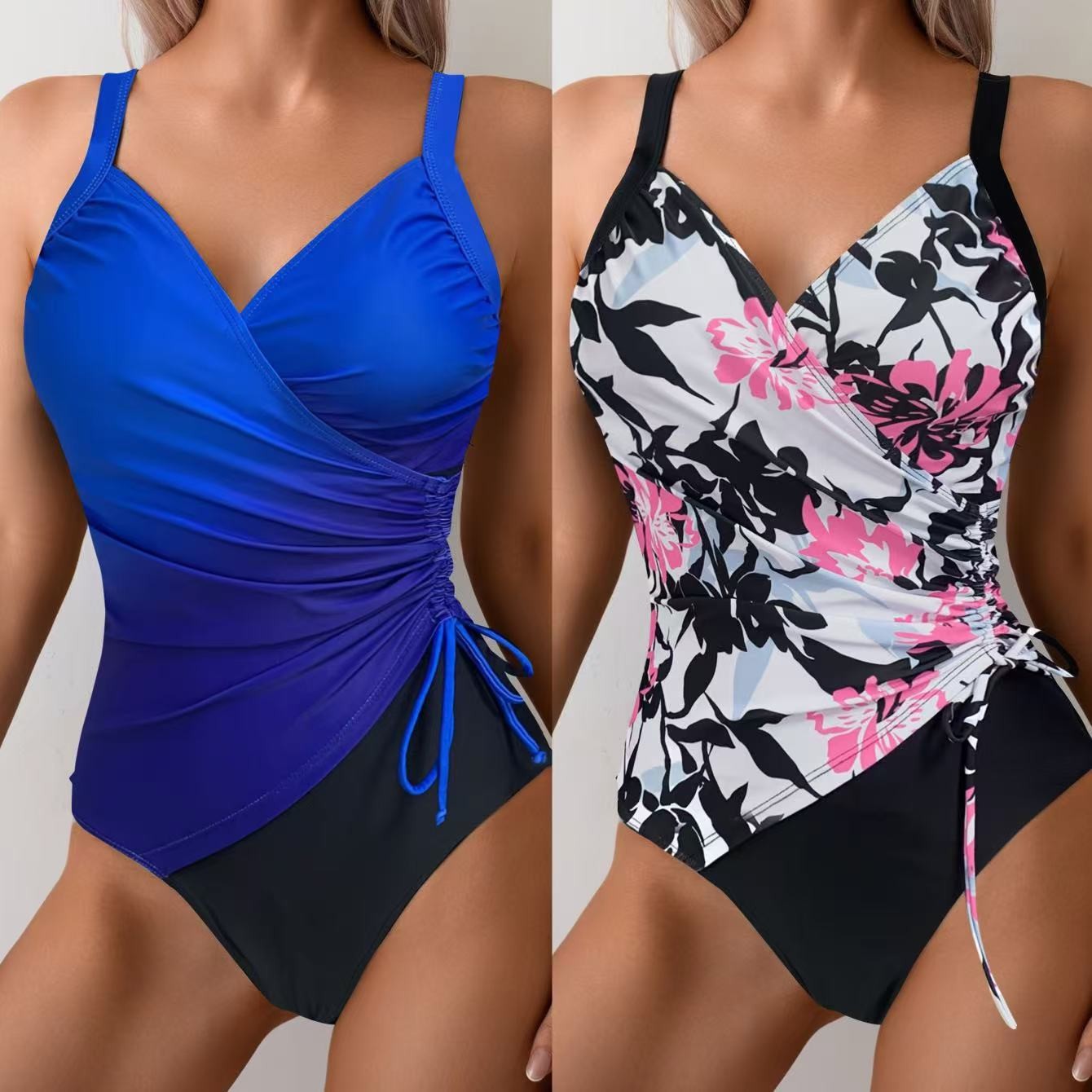 Tankini femme à effet ventre p - Swimsuit Bikini Ruched avis et prix