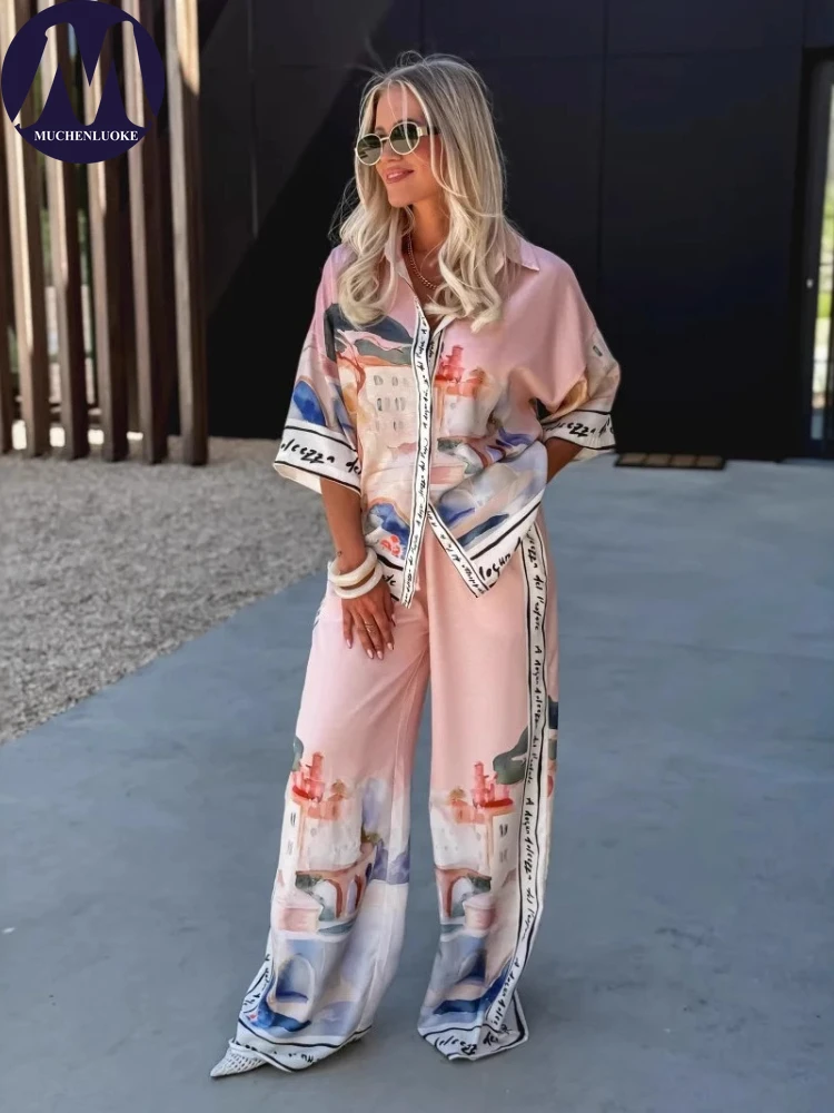 2 pièces ensemble pour femme é - Linen Pant Wide avis et prix