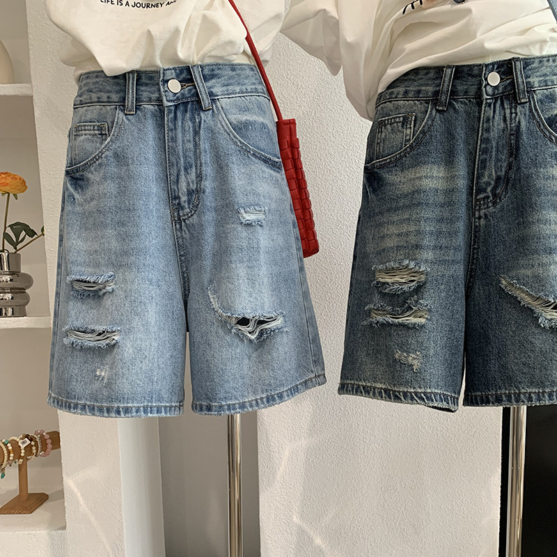 Short en jean vintage pour fem - Shorts Denim Frayed avis et prix