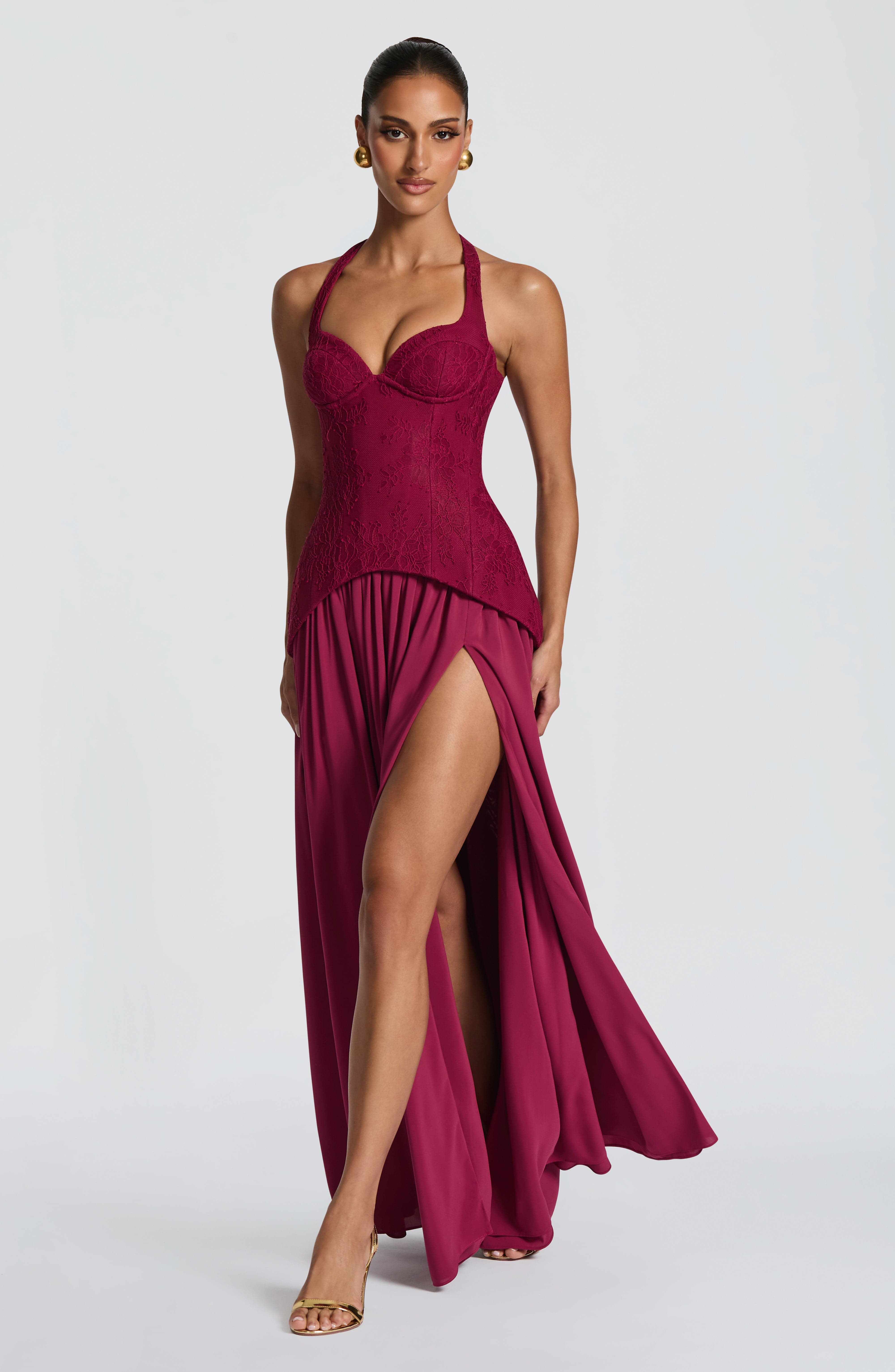 Robe longue de soirée sans dos - Maxi Dress Halter avis et prix