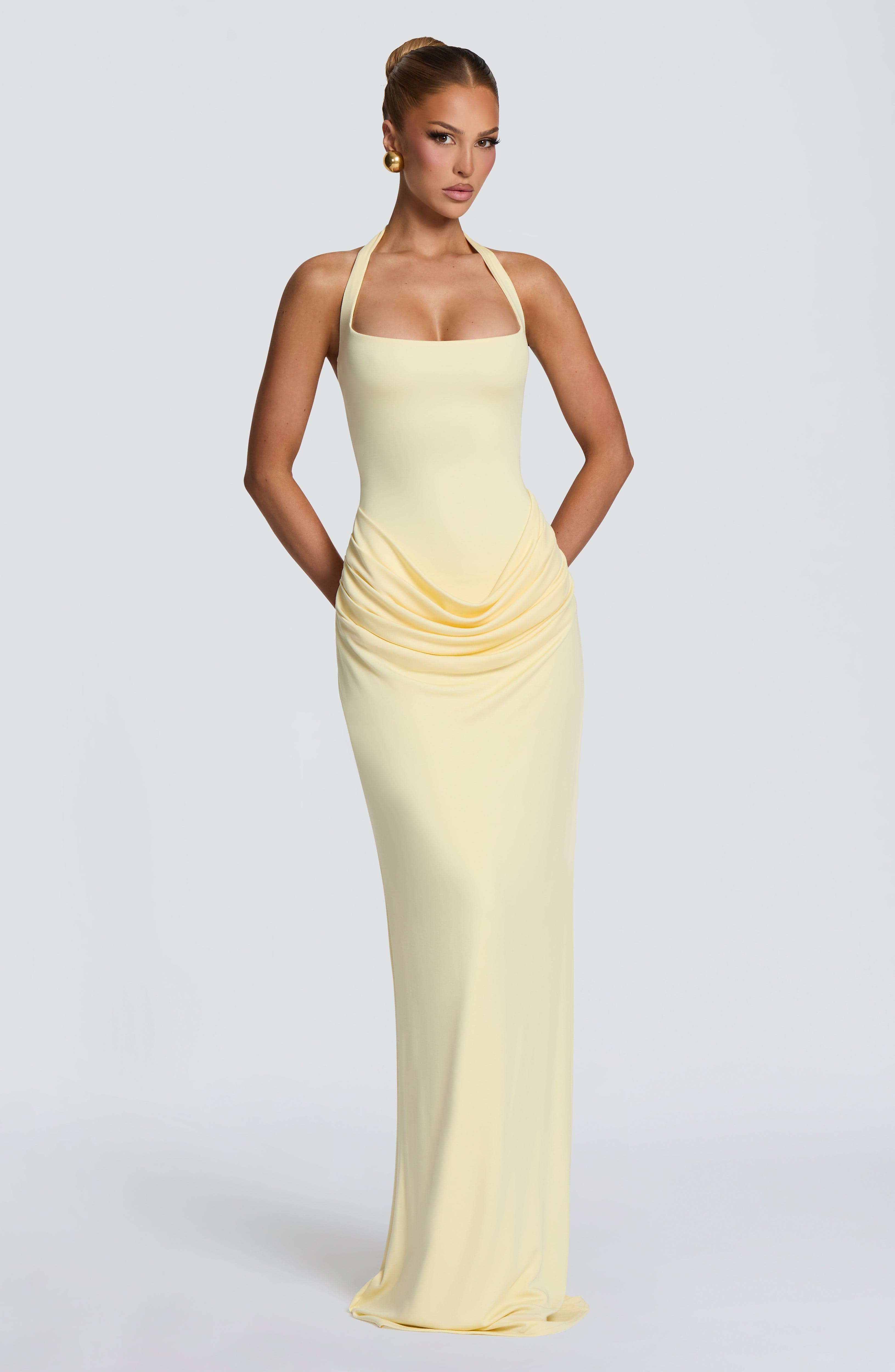 Robe longue sirène moulante à  - Maxi Dress Halter avis et prix
