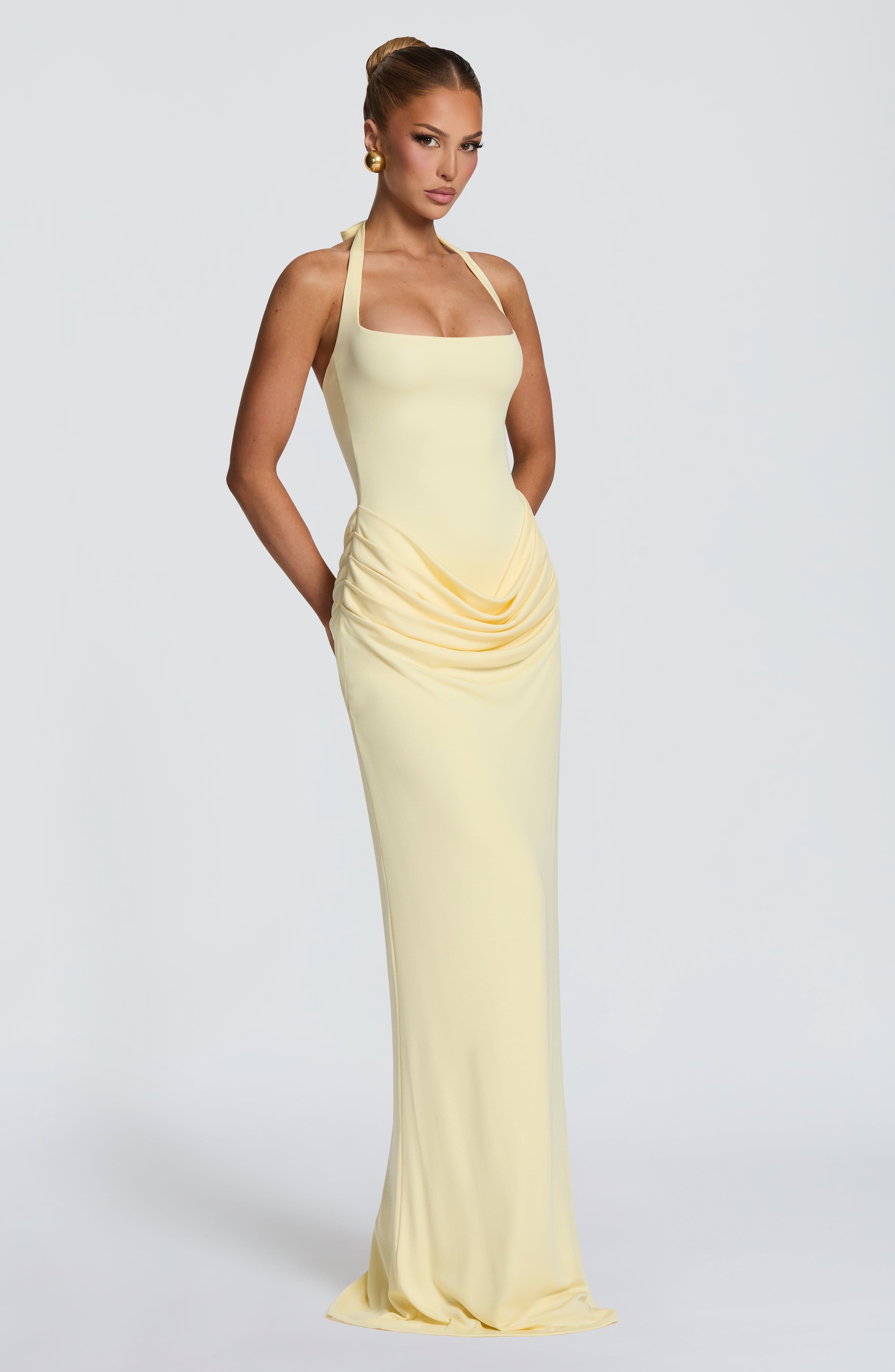 Robe longue sirène moulante à  - Maxi Dress Halter avis et prix
