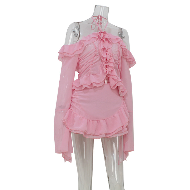 Ensemble 2 pièces à volants po - Blouse Off Shoulder avis et prix