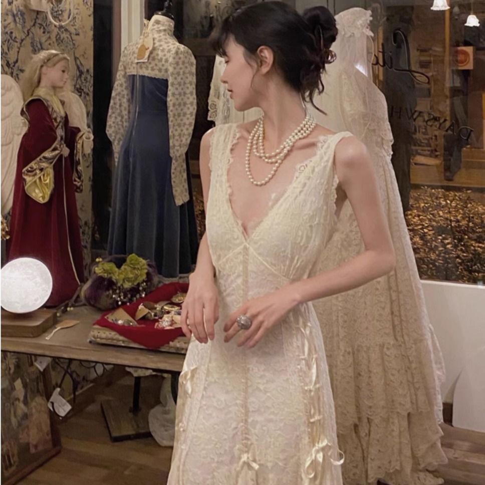 Robe gothique en dentelle, rob - Maxi Dress Halter avis et prix