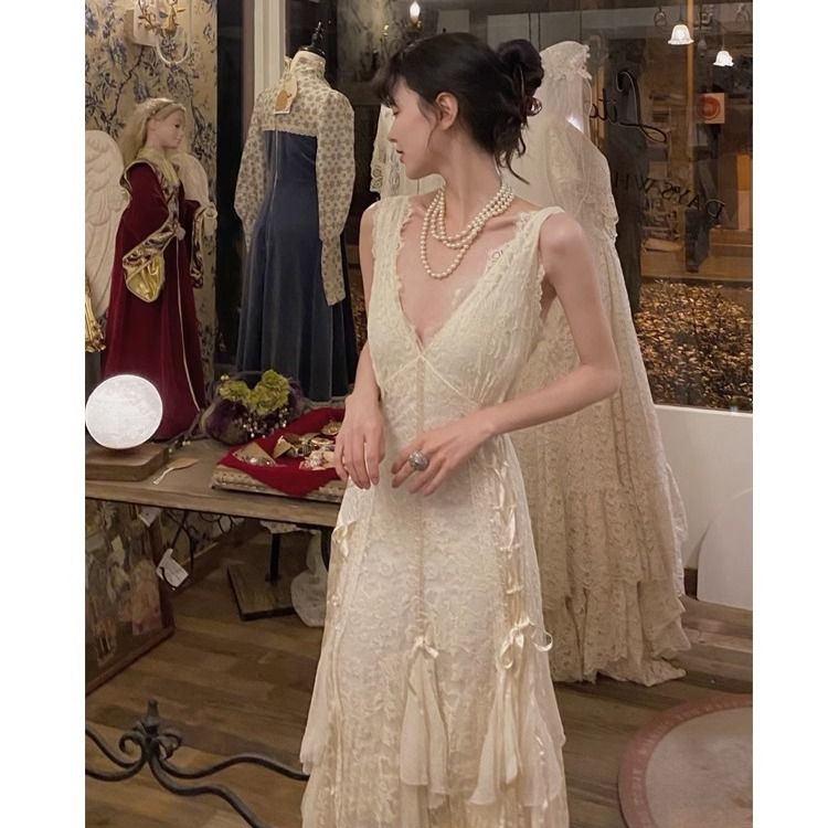 Robe gothique en dentelle, rob - Maxi Dress Halter avis et prix