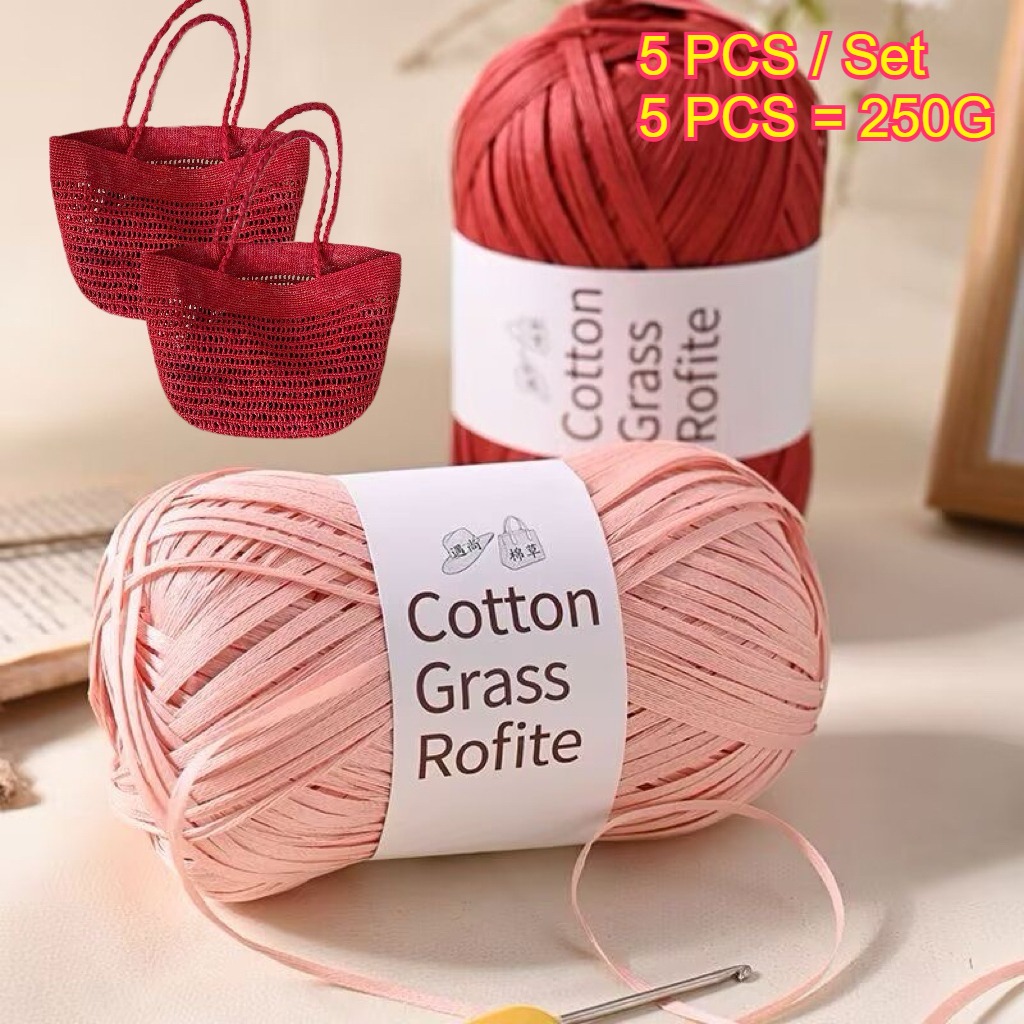 5 pièces de fil de raphia natu - Crochet Bag Raffia avis et prix