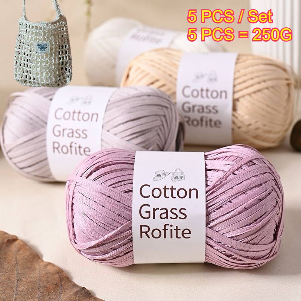 5 pièces de fil de raphia natu - Crochet Bag Raffia avis et prix