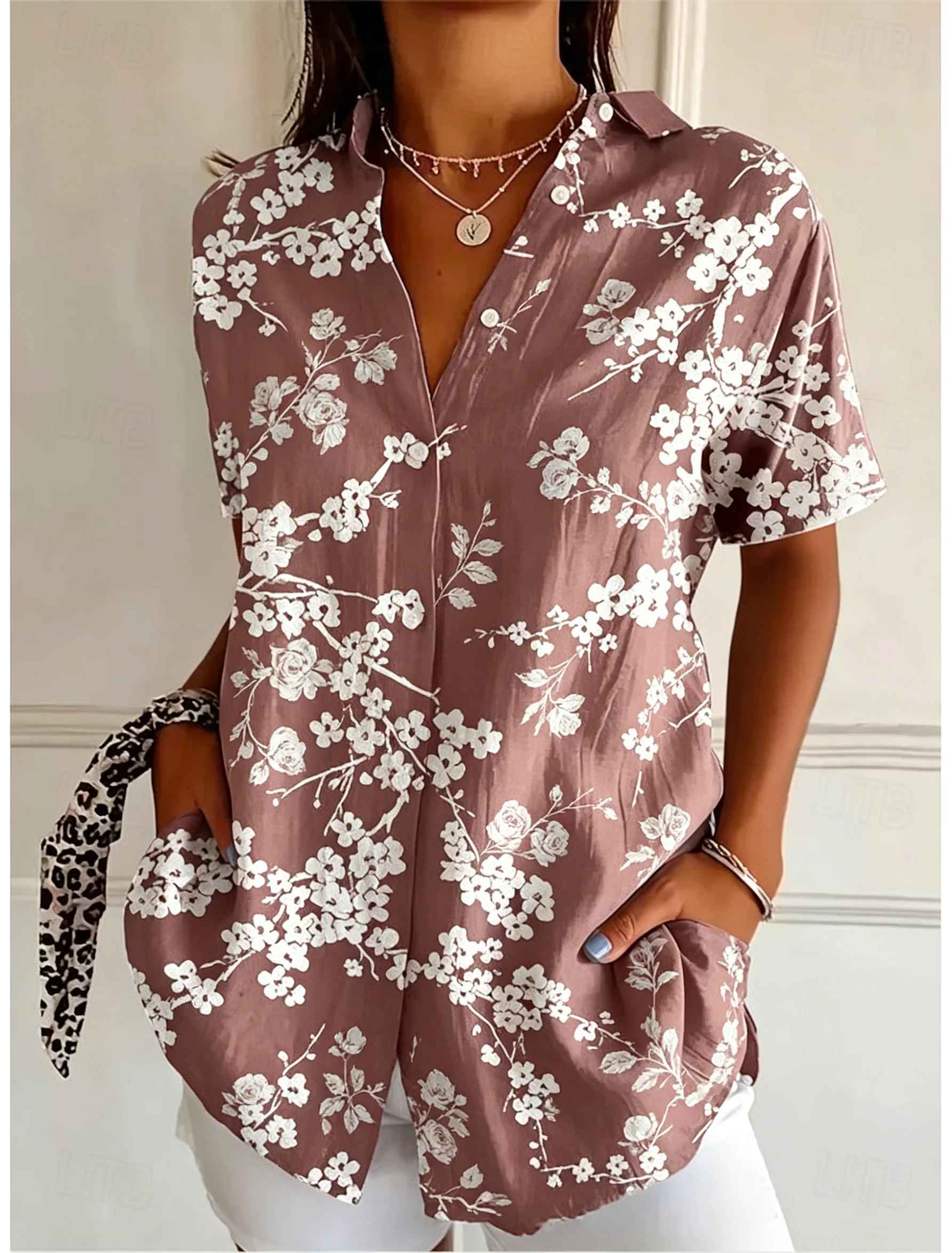 Chemise décontractée à manches - Romper Floral Print avis et prix