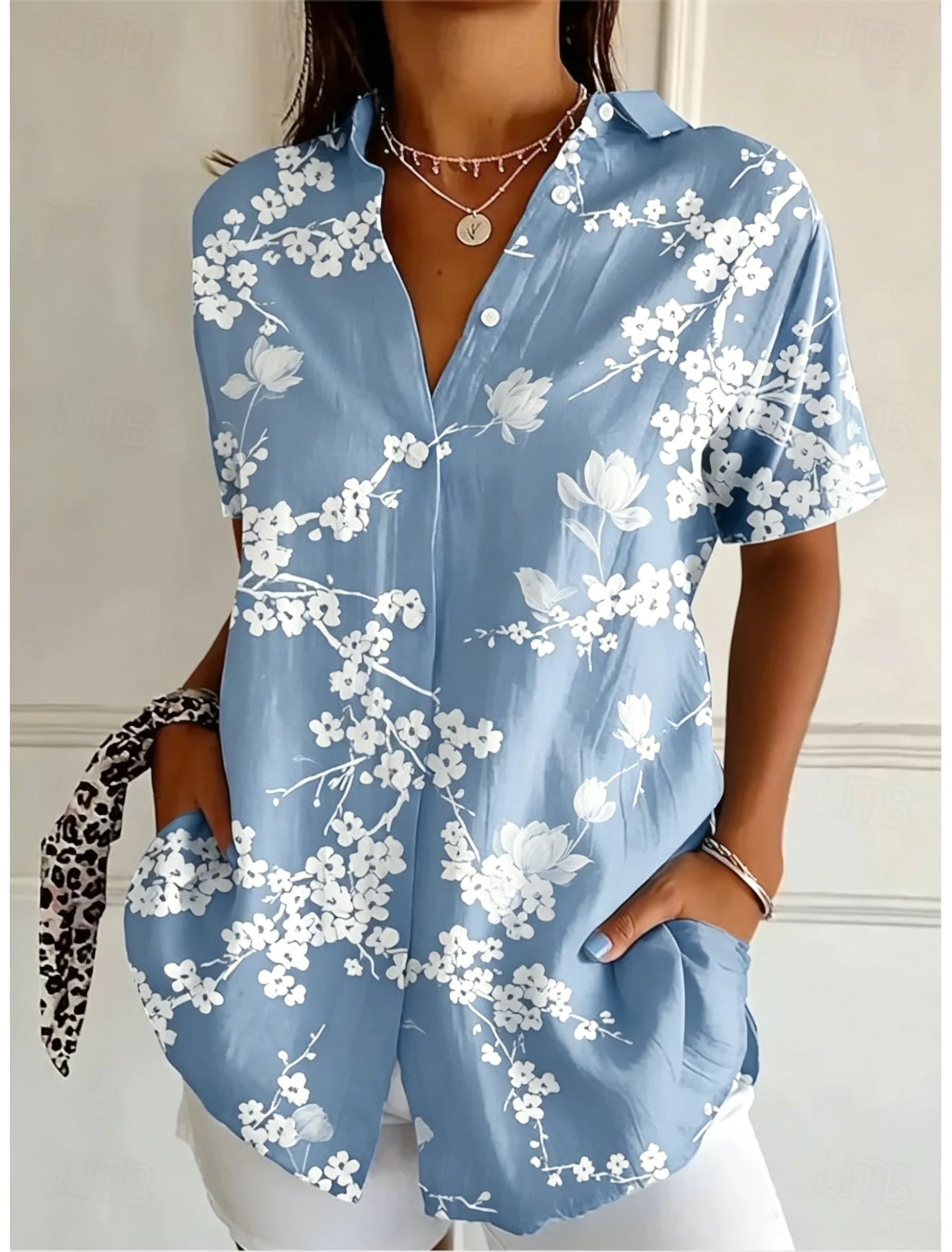 Chemise décontractée à manches - Romper Floral Print avis et prix