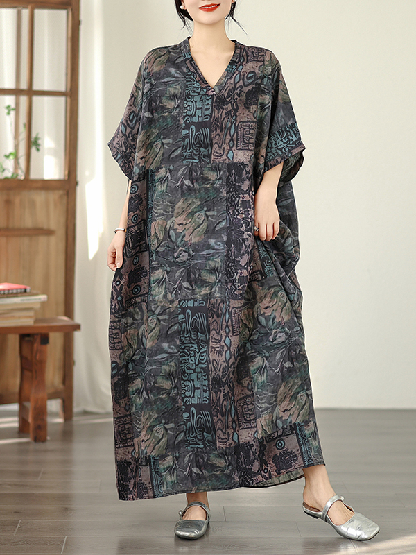 Robe longue rétro à col en V s - Linen Dress Wrap avis et prix